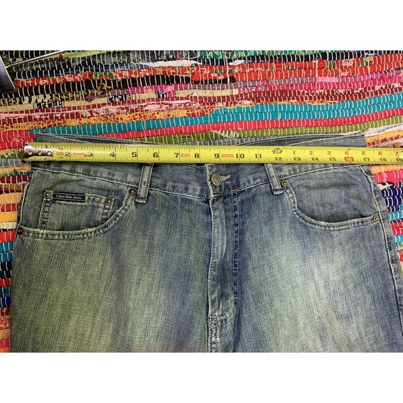 Calvin Klein Jeans Mens 34 Relaxed Straight Easy Fit Mid Rise Blue Denim - Picture 7 of 12